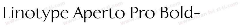 Linotype Aperto Pro Bold字体转换